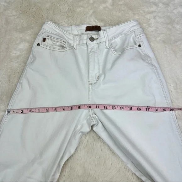 Judy Blue White Straight Leg Jeans, 28 - Picture 4 of 10